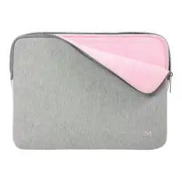 Mobilis Skin - Housse d'ordinateur portable - mousse à mémoire de forme - 12.5" - 14" - gris, rose (049015)_2